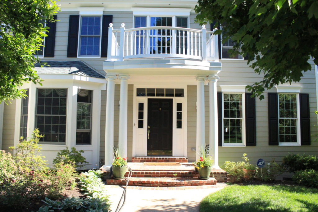 james hardie arctic white trim and monterey taupe lap siding in webster groves