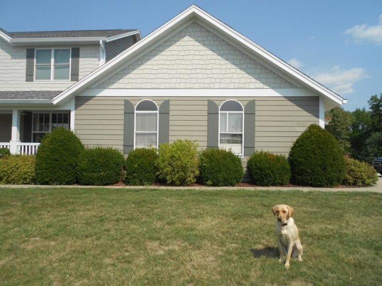 james hardie staggered shake and khaki brown lap siding in o'fallon