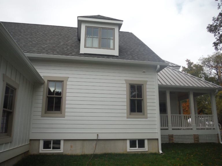 arctic white lap siding and board and batten