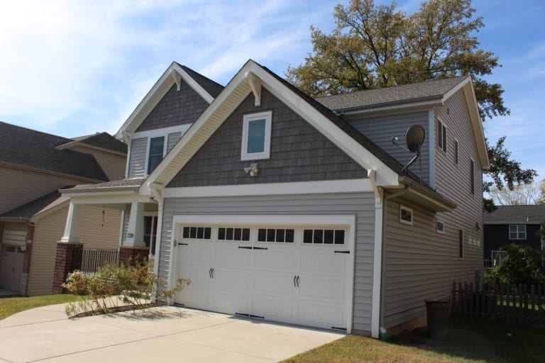 charcoal gray siding