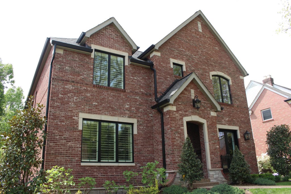 James Hardie Monterey Taupe soffit and fascia in Clayton, Missouri