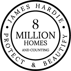james hardie 8 million homes badge