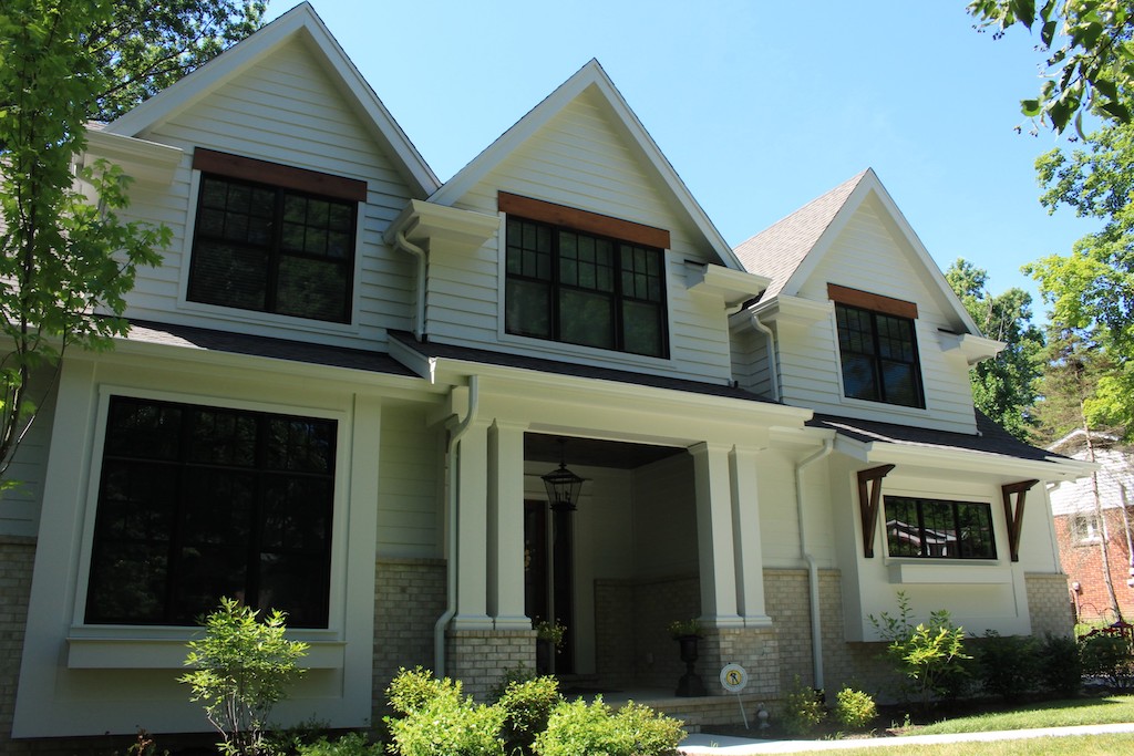 A white home after a recent window installation project