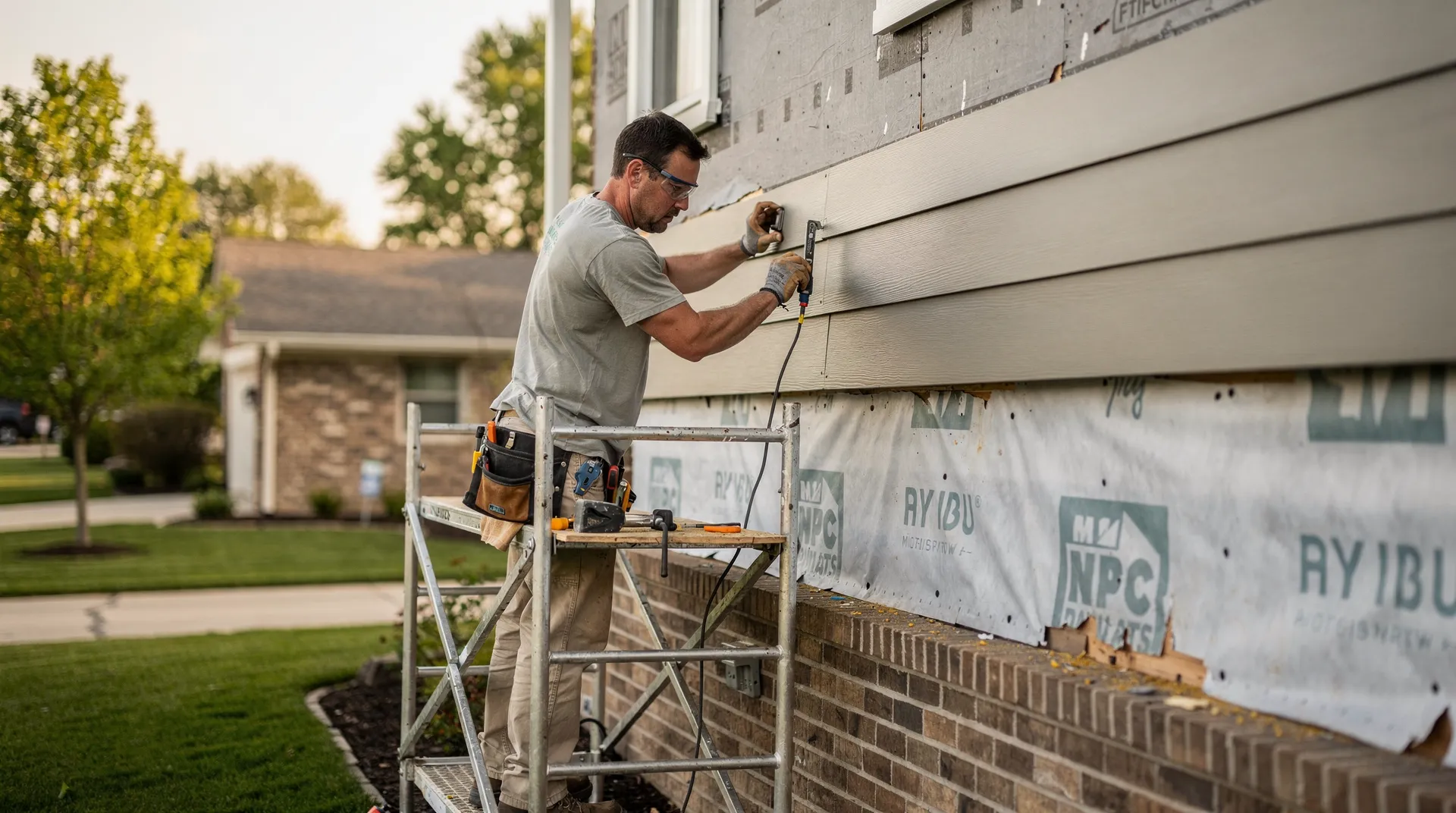 Project timelines vary based on house size and scope, but the crew stays on-site until