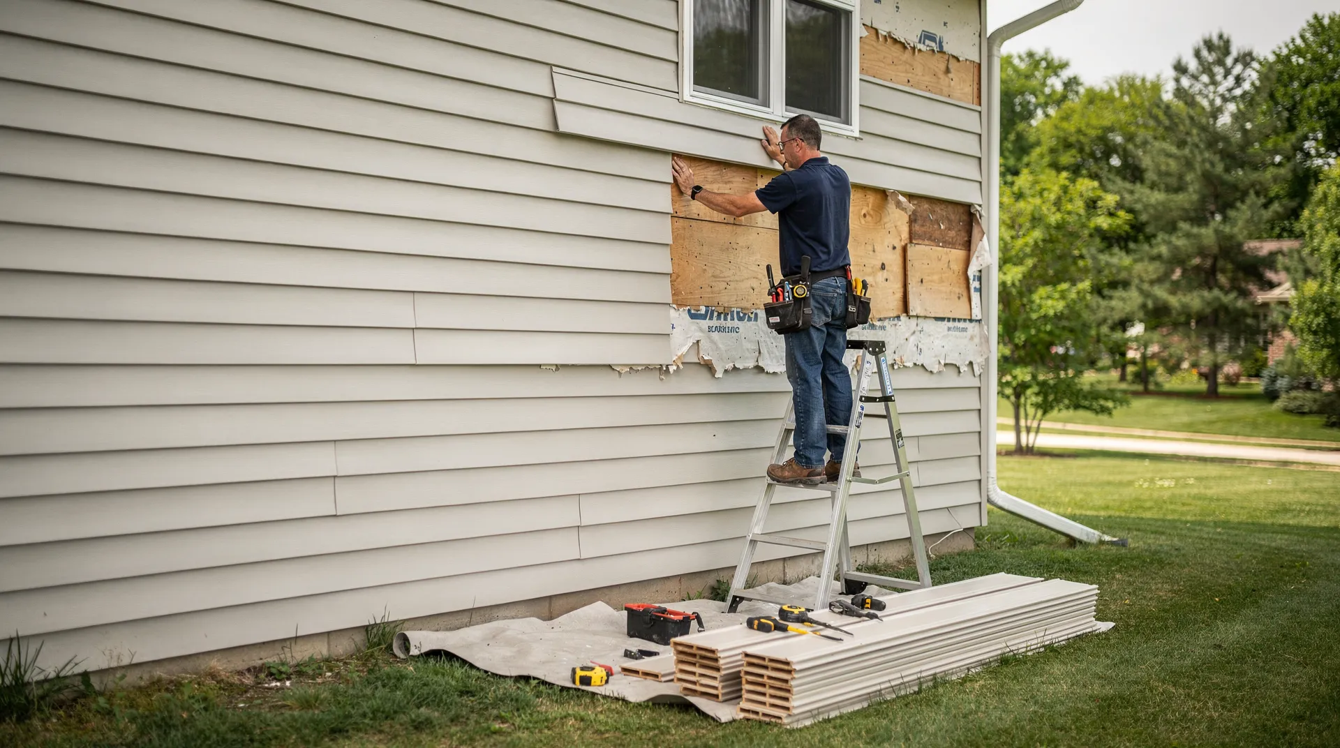 Siding Express installs decks, windows, doors, gutters, soffit, fascia, and all types of siding.; Siding